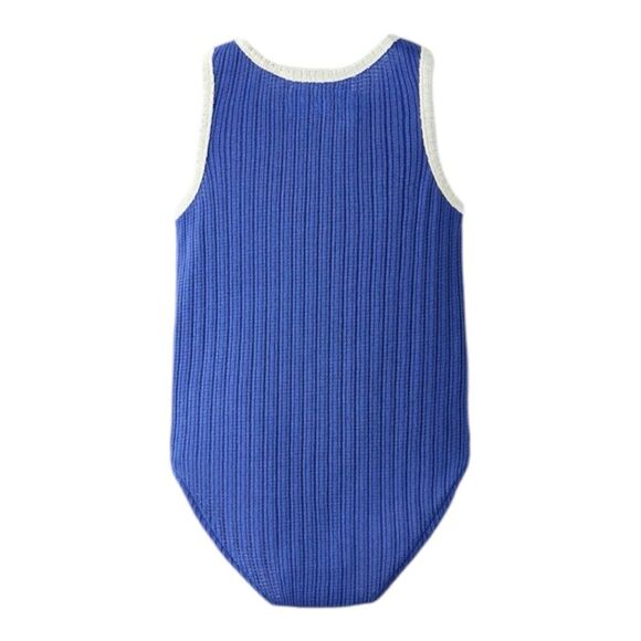 ZARA Kids | Bluish | EMBROIDERED PIPED KNIT BODYSUIT - Picture 3 of 8